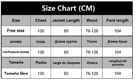 sizing guide ghillie suit