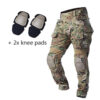 tactical pants with hard rubber pads