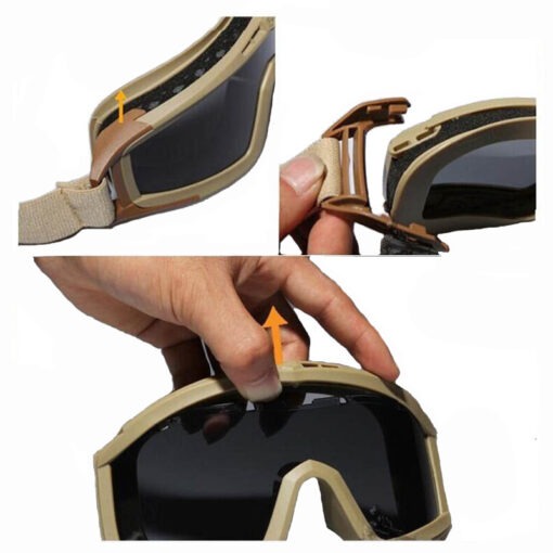 Outdoor Tactical Desert Locust Goggles - Image 3