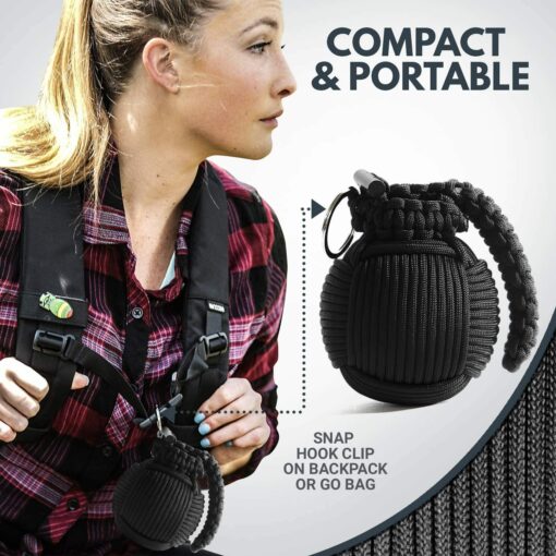 Tactical Paracord Survival Grenade – 24-in-1 Emergency Kit - Image 5