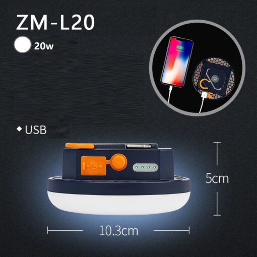 15600mah Portable High Power Rechargeable LED Magnet Flashlight - Image 5